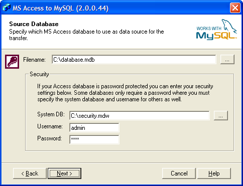 Bullzip Access To Mysql Screenshot 1